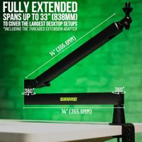 Shure BROADCAST2 Scharnierende tafelmicrofoonstandaard - thumbnail