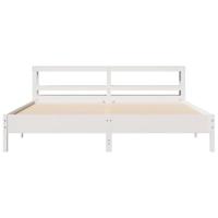 Bedframe zonder matras massief grenenhout wit 200x200 cm - thumbnail