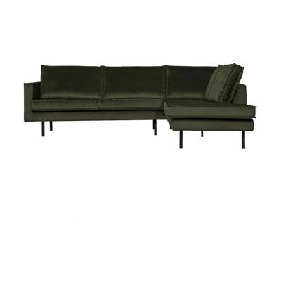 WOOOD Rodeo hoekbank rechts velvet Donkergroen