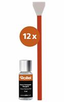 Rollei Sensorreinigingsset - voor camera's met APS-C-sensor voor professionele natte of droge reiniging - 12 sensorborstels met reinigingsvloeistof - thumbnail