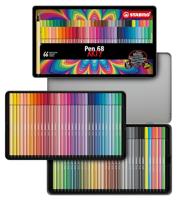 Stabilo pen 68 arty metalen doos viltstiften, 66st. - thumbnail