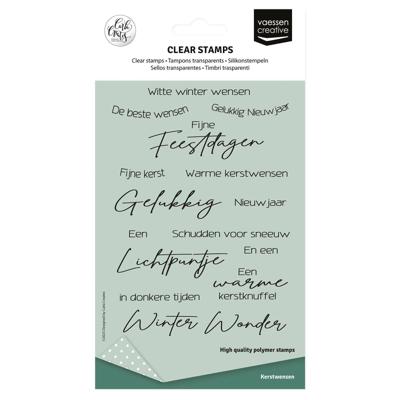 Vaessen Creative • clear stamps nederlandse kerstteksten 17st.