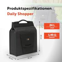 Fietstas New Looxs Daily Shopper 24 liter 35 x 40 x 16 cm - zwart - thumbnail