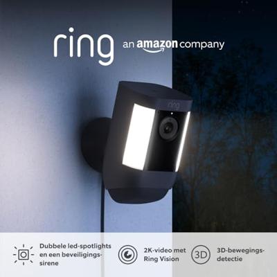 ring Spotlight Cam Pro - Wired - Black 8SC1S9-BEU3 IP Bewakingscamera WiFi 1920 x 1080 Pixel ring Spotlight Cam Pro - Wired - Black 8SC1S9-BEU3 IP Bewakingscamera WiFi 1920 x 1080 Pixel