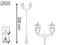 KonstSmide Klassieke staande lantaarnFirenze 2-lichts wit - 7234-250 - thumbnail