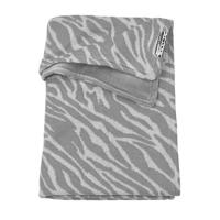 Meyco wiegdeken velvet Zebra 75x100 cm grijs - thumbnail