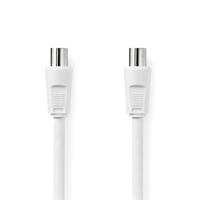 Nedis Coaxkabel | IEC (Coax) Male | IEC (Coax) Female | Vernikkeld | 90 dB | 75 Ohm | Dubbel Afgeschermd | 1.50 m | Rond | PVC | Wit | Doos - - thumbnail