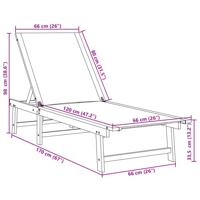 Ligbedden 2 st massief acaciahout en textileen taupe - thumbnail