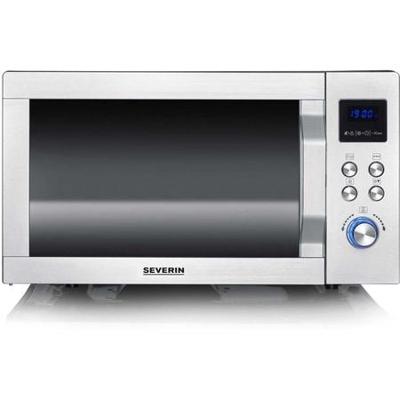 Severin MW 7777 Magnetron RVS, Zwart (mat) 900 W Grillfunctie