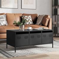Salontafel 101,5x50x43,5 cm koudgewalst staal zwart - thumbnail