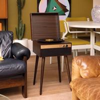 Crosley CR6236A-WA Jasper 3-Speed Bluetooth in/Out Vinyl Platenspeler Draaitafel met ingebouwde luidsprekers en afneembare poten, walnoot - thumbnail
