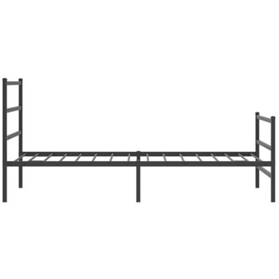 Bedframe met hoofd- en voeteneinde metaal zwart 100x190 cm