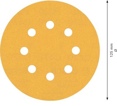 Bosch Accessories EXPERT C470 2608901121 Excenterschuurpapier Geperforeerd Korrelgrootte (num) 220 (Ø) 125 mm 50 stuk(s)