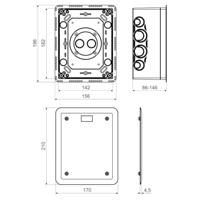 KOPOS KUZ-V KB Isoleer-installatiedoos Halogeenvrij (b x h x d) 170 x 210 x 80 mm 1 stuk(s) - thumbnail