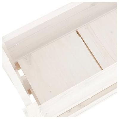 Plantenbak 77x25x66 cm massief grenenhout wit Plantenbak 77x25x66 cm massief grenenhout wit