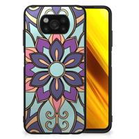 Xiaomi Poco X3 | X3 Pro Bloemen Hoesje Purple Flower - thumbnail