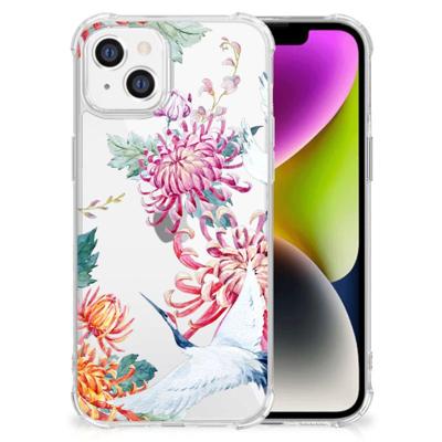 iPhone 14 Case Anti-shock Bird Flowers iPhone 14 Case Anti-shock Bird Flowers