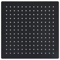 VidaXL Regendouchekop vierkant 30x30 cm roestvrij staal zwart - thumbnail