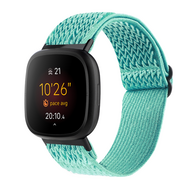 Fitbit Versa 3/4 & Sense 1/2 Nylon loop bandje - Mintgroen - thumbnail