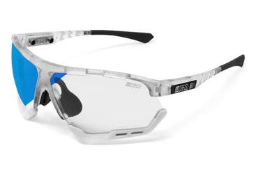 Scicon - Fietsbril - Aerocomfort XL - Frozen Matte - Fotochrome Lens Blauw Spiegel