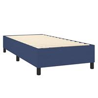 Bedframe zonder matras 90x190 cm stof blauw - thumbnail