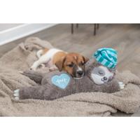 TRIXIE PLUCHE LUIAARD GRIJS MET HEARTBEAT VOOR PUPPY 34 CM - thumbnail