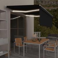 Luifel handmatig uittrekbaar rolgordijn LED 4,5x3 m antraciet - thumbnail