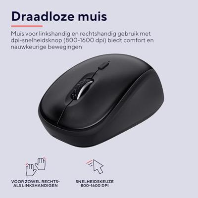 Trust Ody II draadloos stil toetsenbord en muis, qwerty