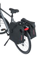 Basil soho dubbele fietstas nordlicht - waterdicht, pu, rolltopsluiting, geschikt voor mik, 41 ltr, night zwart - thumbnail