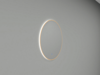 Wiesbaden Ronde Spiegel Novi met LED, Dimbaar 100 cm Geborsteld Messing - thumbnail