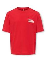 Kids ONLY winter top meisjes - rood - KogEllie - oversize fit, korte mouw - thumbnail