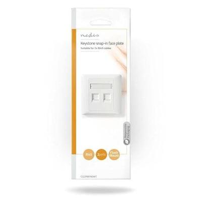 Nedis Netwerk Keystone-voorplaat | Frontplaat RJ45 | 2 poorten | 1 stuks - CCGP89760WT CCGP89760WT Nedis Netwerk Keystone-voorplaat | Frontplaat RJ45 | 2 poorten | 1 stuks - CCGP89760WT CCGP89760WT