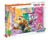 Clementoni Legpuzzel 44 Cats 104 stukjes - thumbnail