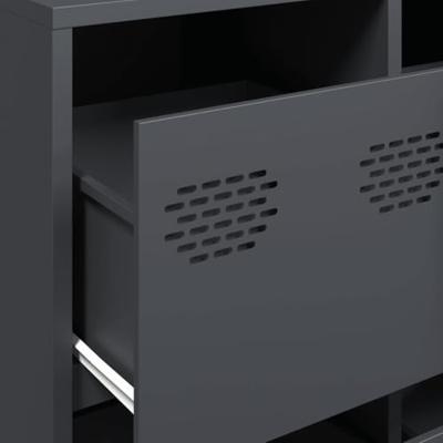Dressoir 135x39x103,5 cm koudgewalst staal antracietkleurig