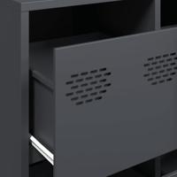 Dressoir 135x39x103,5 cm koudgewalst staal antracietkleurig - thumbnail