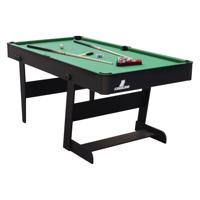 Cougar Hustle XL Pooltafel 6ft inklapbaar zwart / groen Inklapbare biljarttafel incl. accessoires - thumbnail