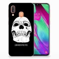 Silicone Back Case Samsung Galaxy A40 Skull Eyes - thumbnail