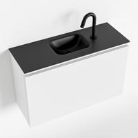 MONDIAZ OLAN 80cm toiletmeubel talc. LEX wastafel urban midden 1 kraangat - thumbnail