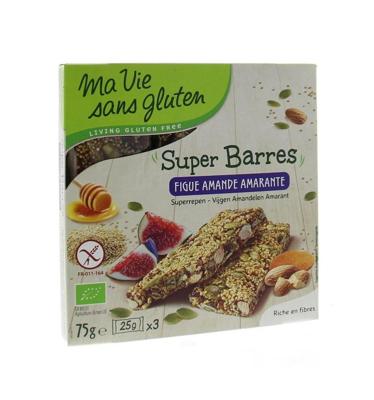 Ma Vie Sans Gluten Ma Vie Sans Gluten Super Repen Amandel Vijg Amarant Glutenvrij Bio (75g)