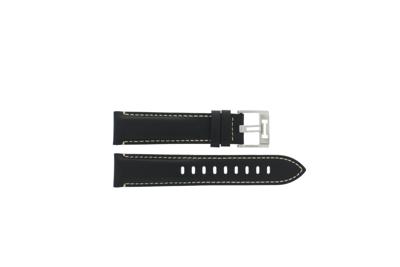 Horlogeband Hamilton H690767103 / Khaki Aviation Leder Zwart 22mm