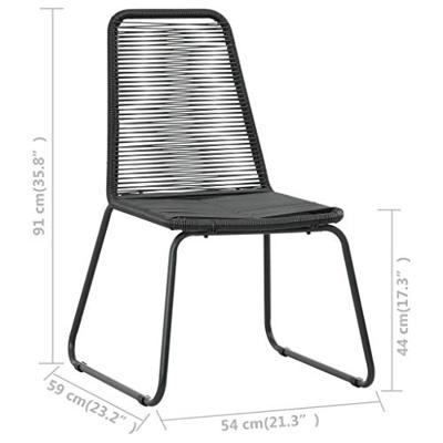 VidaXL Tuinstoelen 2 st poly rattan zwart
