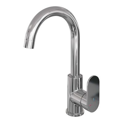 Brauer Chrome Edition Hoge Opbouw Wastafelmengkraan met Draaibare Ronde Uitloop Model C Chroom