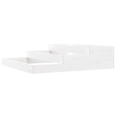 VidaXL Plantenbak 107x107x27 cm massief grenenhout wit VidaXL Plantenbak 107x107x27 cm massief grenenhout wit