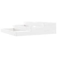 VidaXL Plantenbak 107x107x27 cm massief grenenhout wit - thumbnail