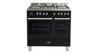 Boretti Milano Vrijstaand fornuis Zwart Gaskookplaat B - thumbnail