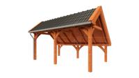 Trendhout Kapschuur de Hoeve XL 530x380 cm- Kapschuurdak- Onbehandeld lariks Douglas hout- Trendhout - thumbnail