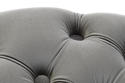 Voetensteun DKD Home Decor Grijs Polyester Hout MDF (78 x 78 x 40 cm)