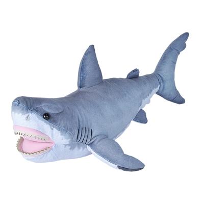Wild Republic knuffel witte haai junior 50 cm pluche grijs Wild Republic knuffel witte haai junior 50 cm pluche grijs