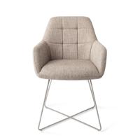 Jesper Home Noto eetkamerstoel Biscuit Beach cross steel - thumbnail