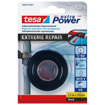 Reparatietape tesa extreme repair 2.5mx19mm zwart | 6 stuks